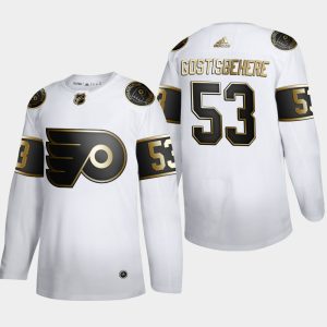 Philadelphia Flyers Trikot Shayne Gostisbehere #53 NHL Golden Edition Weiß Authentic